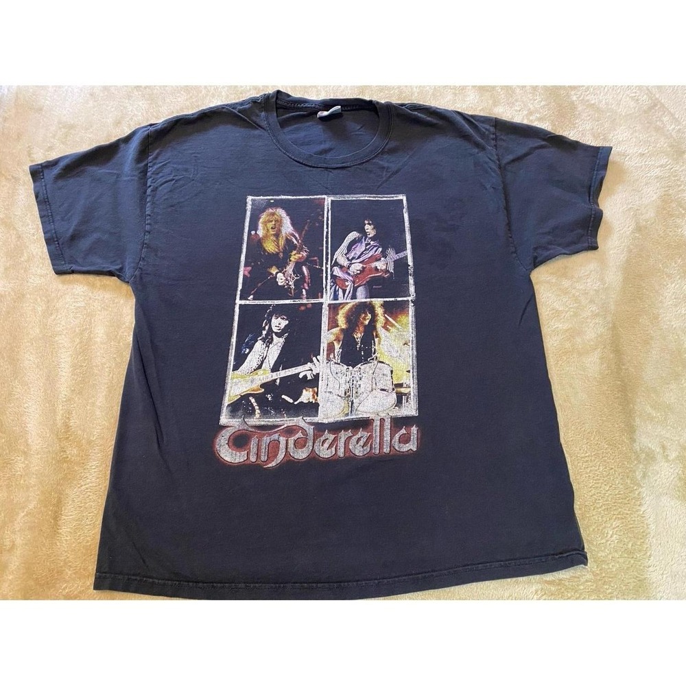 Cinderella Band T-Shirt XL Hanes 25 Yrs Rock Roll Ann Promo Tour Metal s37